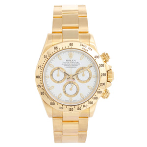 Rolex Cosmograph Daytona Men's 18k Gold Watch 116528