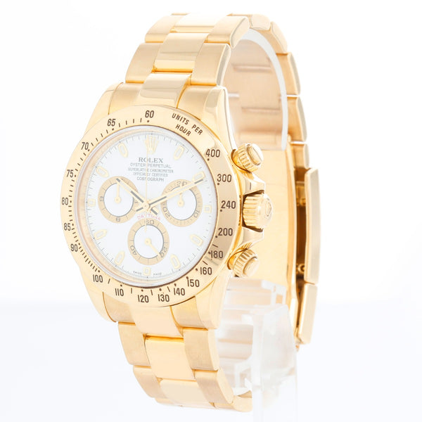 Rolex Cosmograph Daytona Men's 18k Gold Watch 116528