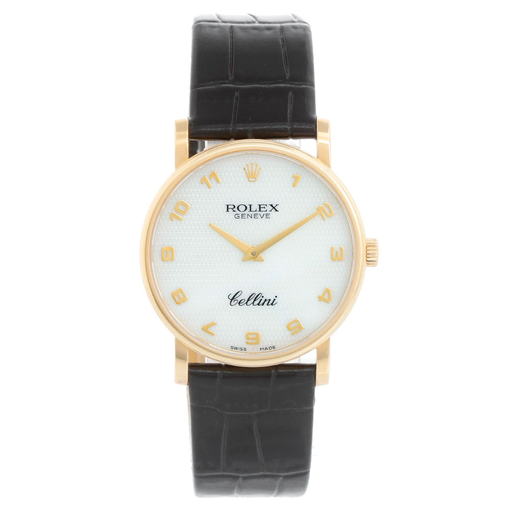 Rolex Cellini Mother of Pearl 18k Yellow Gold Men's Watch 5115