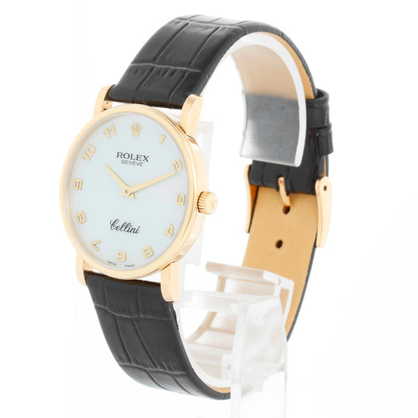 Rolex Cellini Mother of Pearl 18k Yellow Gold Men's Watch 5115