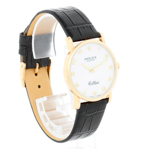 Rolex Cellini Mother of Pearl 18k Yellow Gold Men's Watch 5115