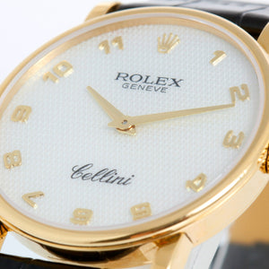 Rolex Cellini Mother of Pearl 18k Yellow Gold Men's Watch 5115