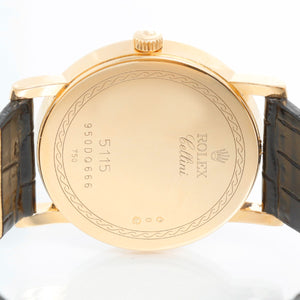 Rolex Cellini Mother of Pearl 18k Yellow Gold Men's Watch 5115