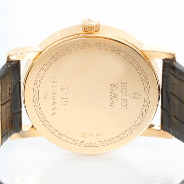 Rolex Cellini Mother of Pearl 18k Yellow Gold Men's Watch 5115
