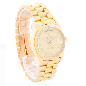 Rolex President Day-Date  Champagne Dial Bark Finish 18078