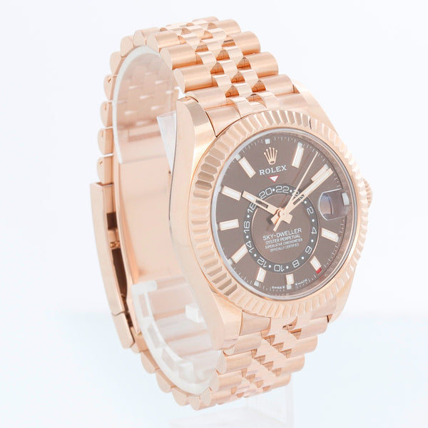 Rolex Sky-Dweller Men's 18k Rose Gold Annual Calendar GMT Watch 336935