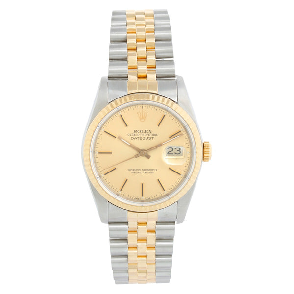 Rolex Datejust Men's 2-Tone Watch Jubilee Band 16233