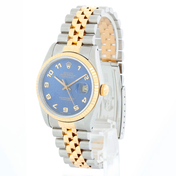 Rolex Datejust Men's 2-Tone Watch 16233 Blue Jubilee Dial