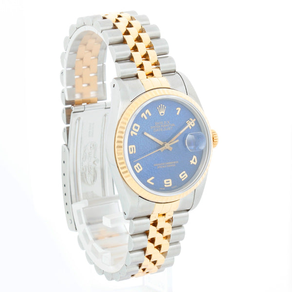 Rolex Datejust Men's 2-Tone Watch 16233 Blue Jubilee Dial