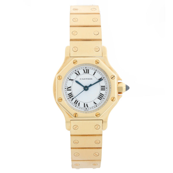 Cartier Santos Octagon 18k Yellow Gold Automatic Watch 0906