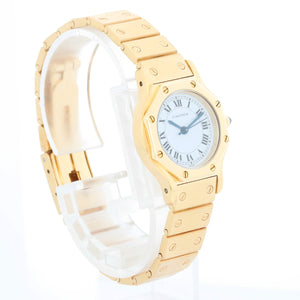 Cartier Santos Octagon 18k Yellow Gold Automatic Watch 0906