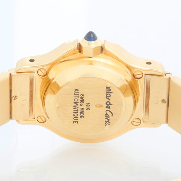 Cartier Santos Octagon 18k Yellow Gold Automatic Watch 0906