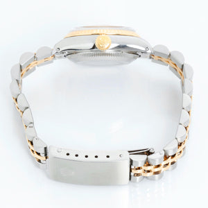 Rolex Ladies 2-Tone Datejust Watch 69173 White Roman Dial