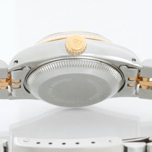 Rolex Ladies 2-Tone Datejust Watch 69173 White Roman Dial