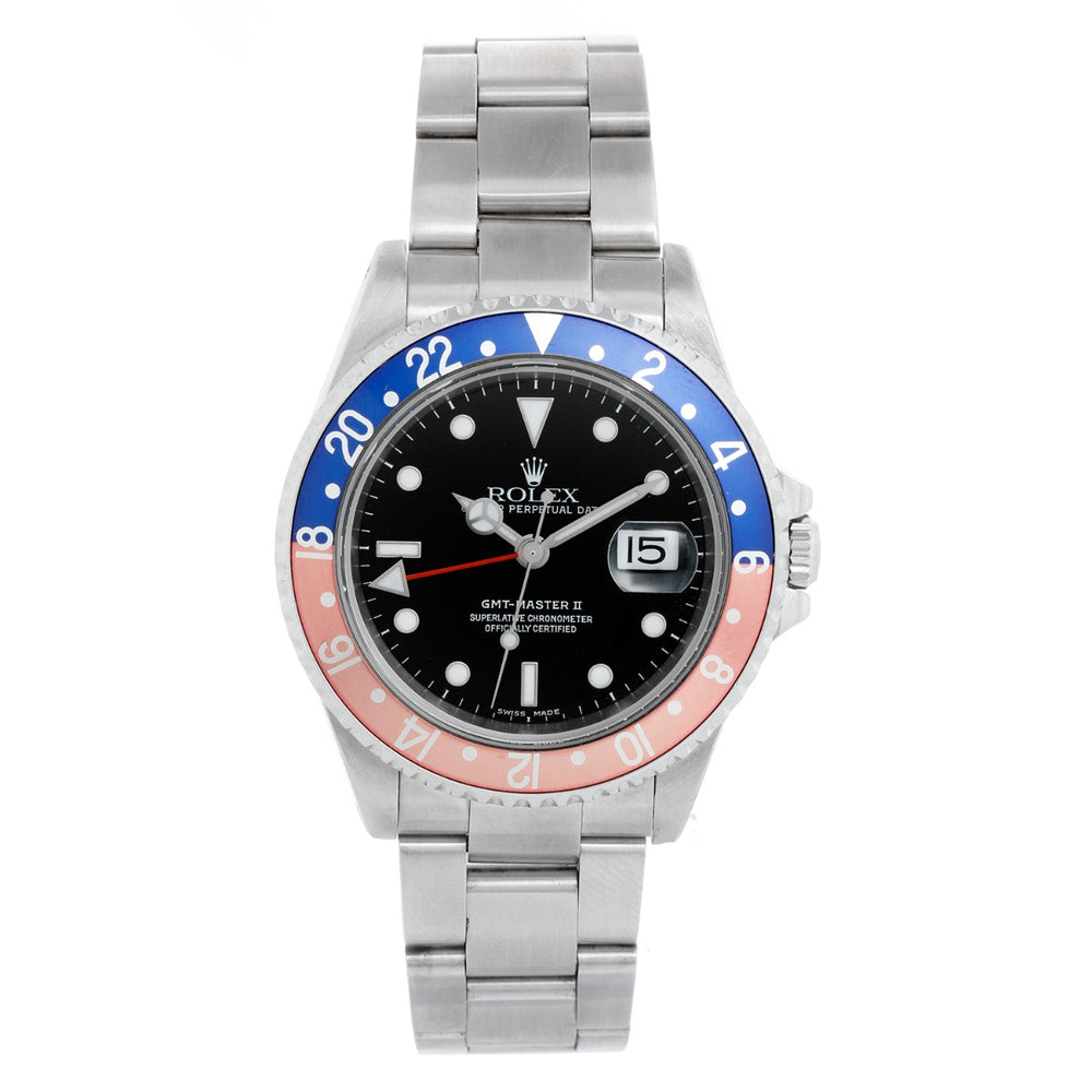 Men's Rolex GMT - Master II Watch 16710 Pepsi Rotating Bezel