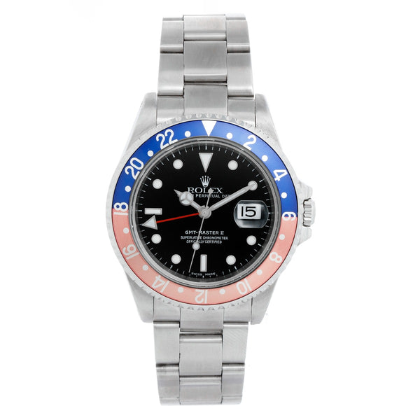 Men's Rolex GMT - Master II Watch 16710 Pepsi Rotating Bezel