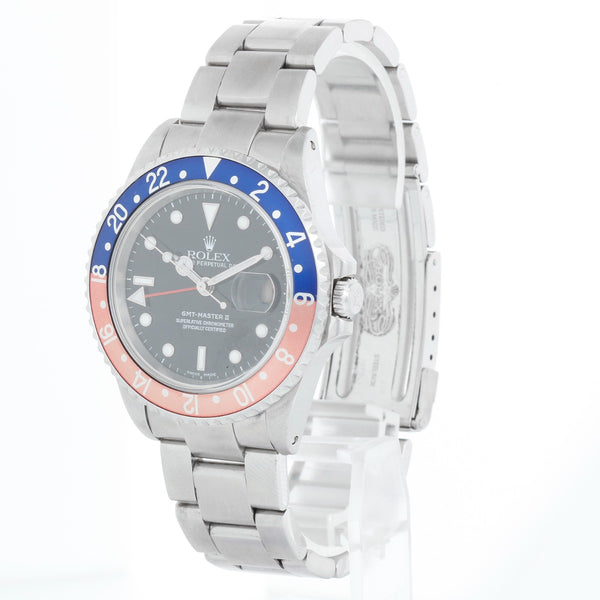Men's Rolex GMT - Master II Watch 16710 Pepsi Rotating Bezel