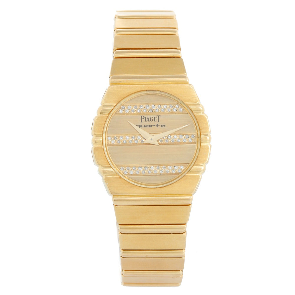 Piaget Polo 18K Yellow Gold Pave Diamond Ladies Watch  761 C701
