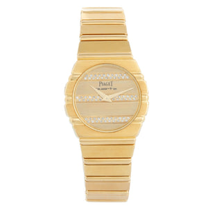 Piaget Polo 18K Yellow Gold Pave Diamond Ladies Watch  761 C701