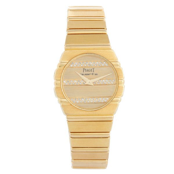 Piaget Polo 18K Yellow Gold Pave Diamond Ladies Watch  761 C701