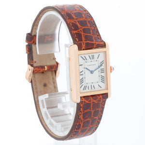Cartier Tank Solo 18K Rose Gold Men's Watch W5200024 3168