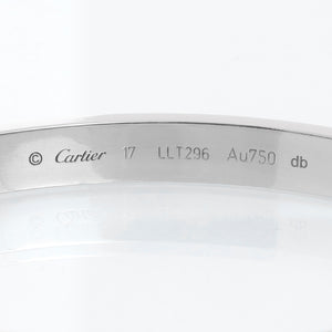 Cartier Love Bracelet 18k White Gold Size 17 with Screwdriver