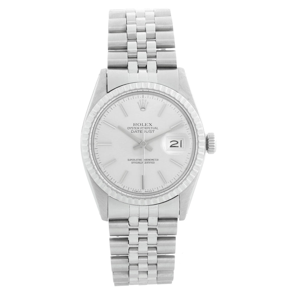 Rolex Datejust Men's Steel Silver Dial Watch 16030