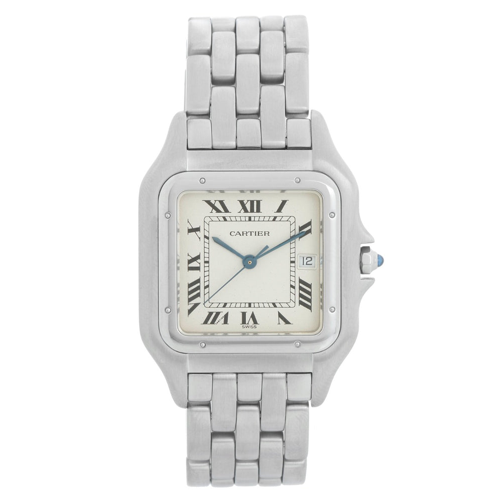 Cartier Jumbo Panther Stainless Steel Men's Quartz Watch with Date W25032P5