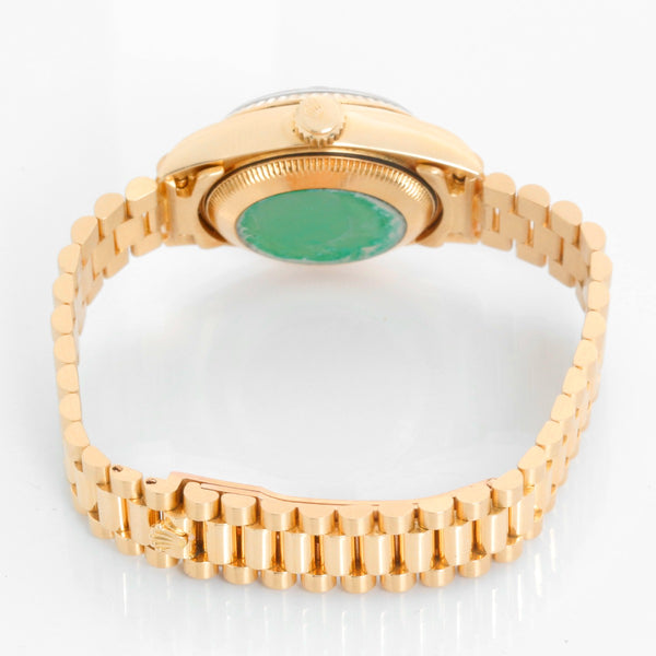 Rolex Ladies President Burlwood 18K Yellow Gold 69178 Watch