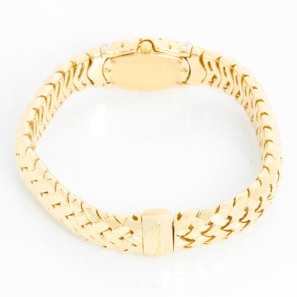 Tiffany & Co. Ladies Vannerie 18K Yellow Gold Watch 12.0504