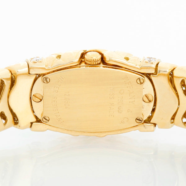 Tiffany & Co. Ladies Vannerie 18K Yellow Gold Watch 12.0504