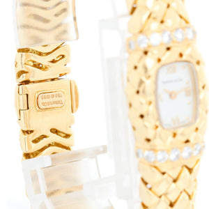 Tiffany & Co. Ladies Vannerie 18K Yellow Gold Watch 12.0504