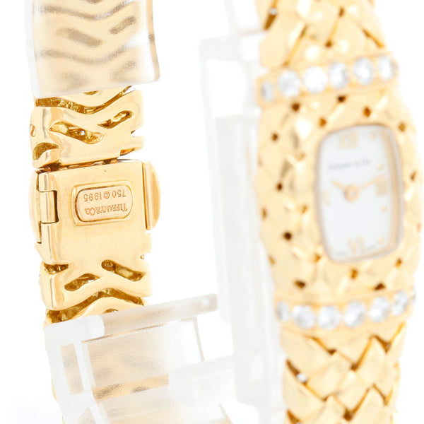 Tiffany & Co. Ladies Vannerie 18K Yellow Gold Watch 12.0504