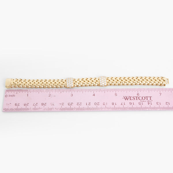 Tiffany & Co. Ladies Vannerie Diamond Bracelet