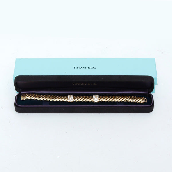 Tiffany & Co. Ladies Vannerie Diamond Bracelet
