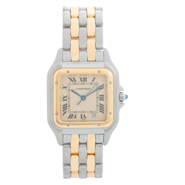 Cartier Panther Midsize 2-Tone 2-Row Steel & Gold Watch W25028B8