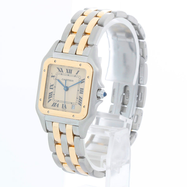 Cartier Panther Midsize 2-Tone 2-Row Steel & Gold Watch W25028B8