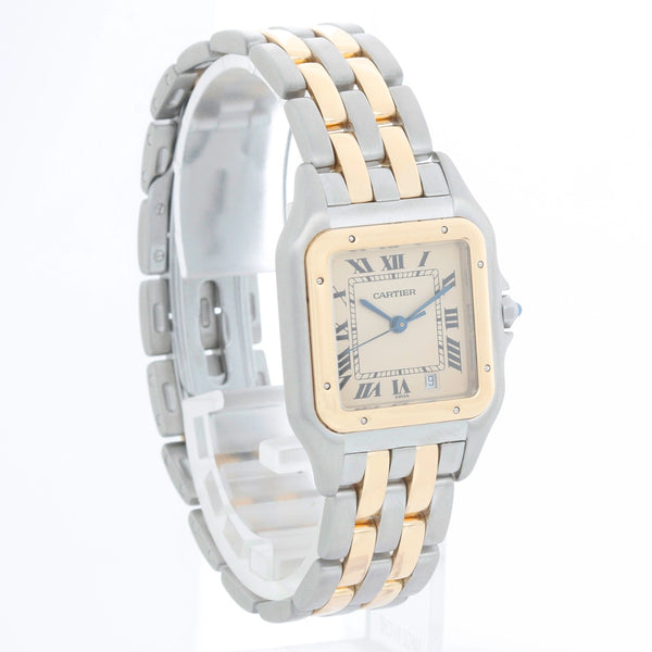 Cartier Panther Midsize 2-Tone 2-Row Steel & Gold Watch W25028B8