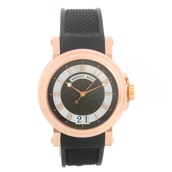 Breguet Marine Automatic Big Date Men's 18k Rose Gold Watch 5817