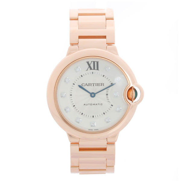 Cartier Ballon Bleu Midsize 18k Rose Gold Watch WE902026 3003