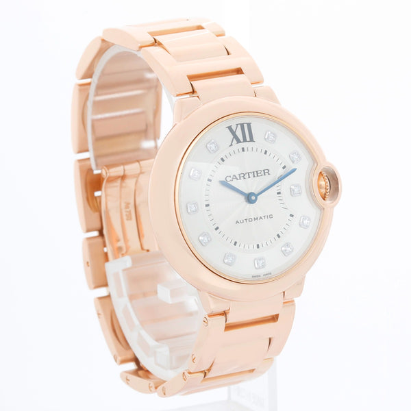 Cartier Ballon Bleu Midsize 18k Rose Gold Watch WE902026 3003