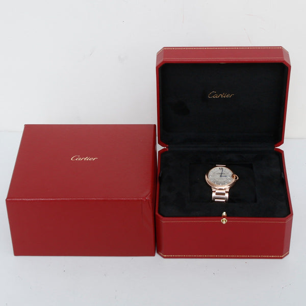 Cartier Ballon Bleu Midsize 18k Rose Gold Watch WE902026 3003