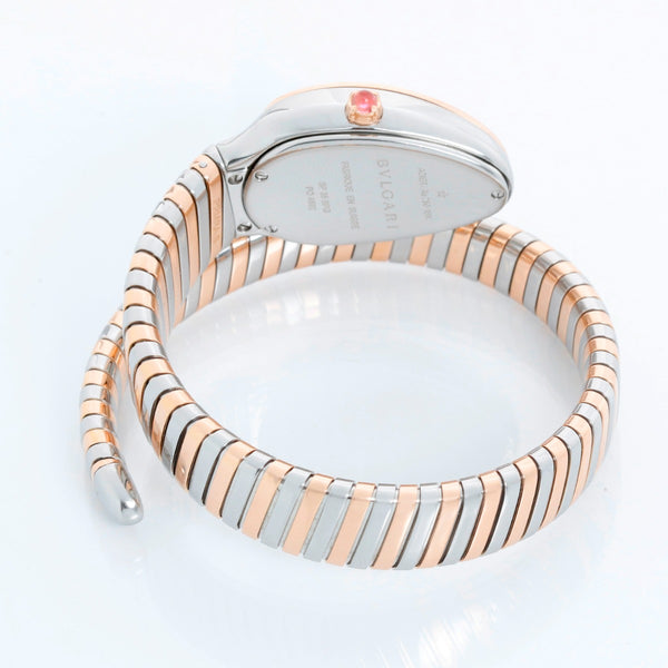 Bvlgari Serpenti Tubogas Two Tone Ladies Diamond Watch Ref 103822 SP 35 SPG