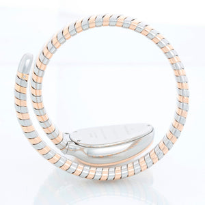 Bvlgari Serpenti Tubogas Two Tone Ladies Diamond Watch Ref 103822 SP 35 SPG