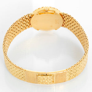 Piaget Ladies Vintage 18k Yellow Gold Opal & Diamond Watch