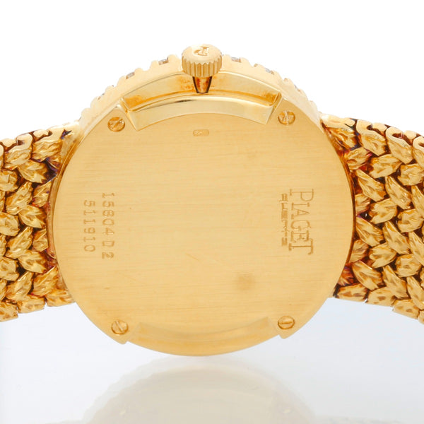 Piaget Ladies Vintage 18k Yellow Gold Opal & Diamond Watch