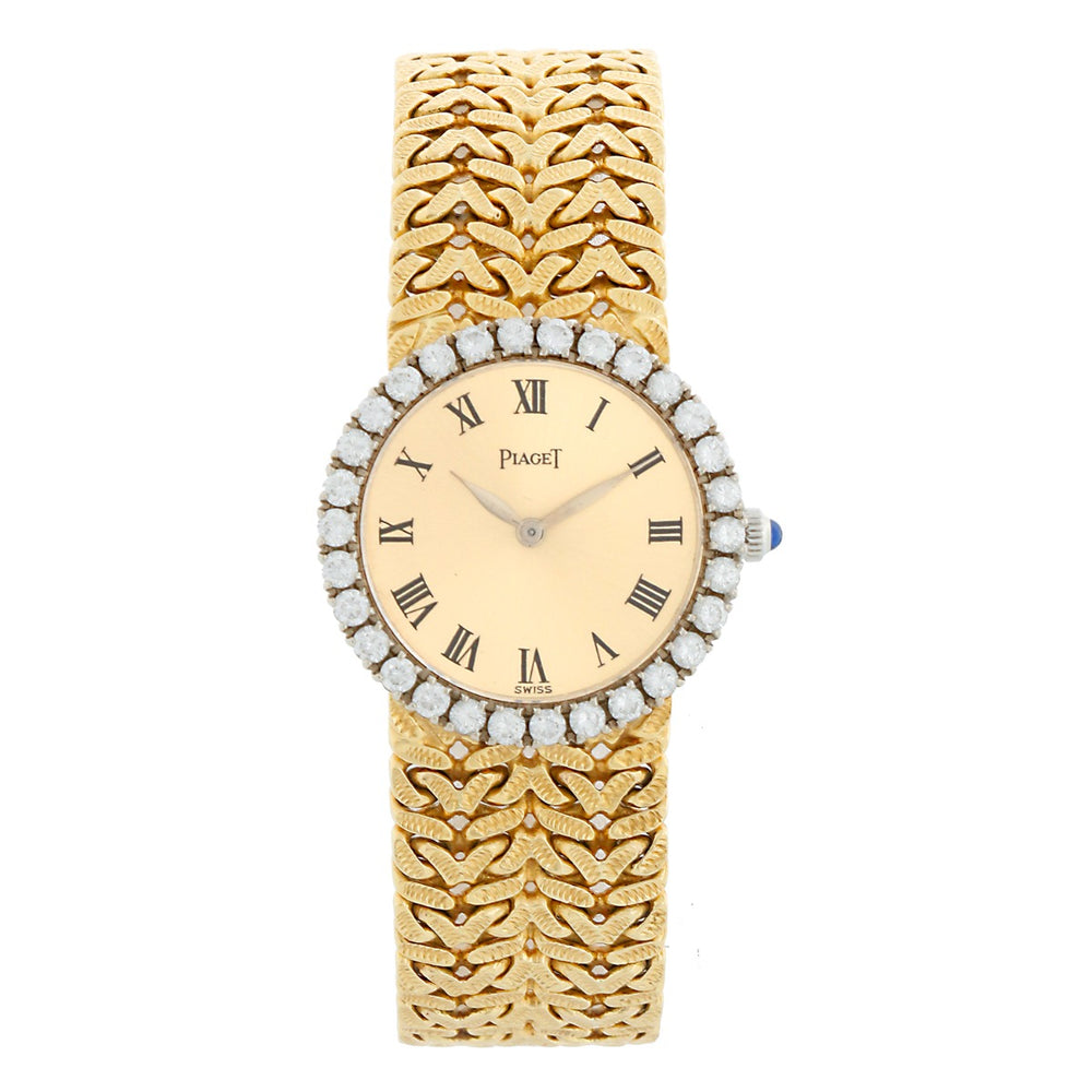 Ladies Vintage 18k Yellow Gold Piaget with Diamonds 9190