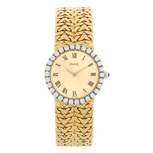 Ladies Vintage 18k Yellow Gold Piaget with Diamonds 9190