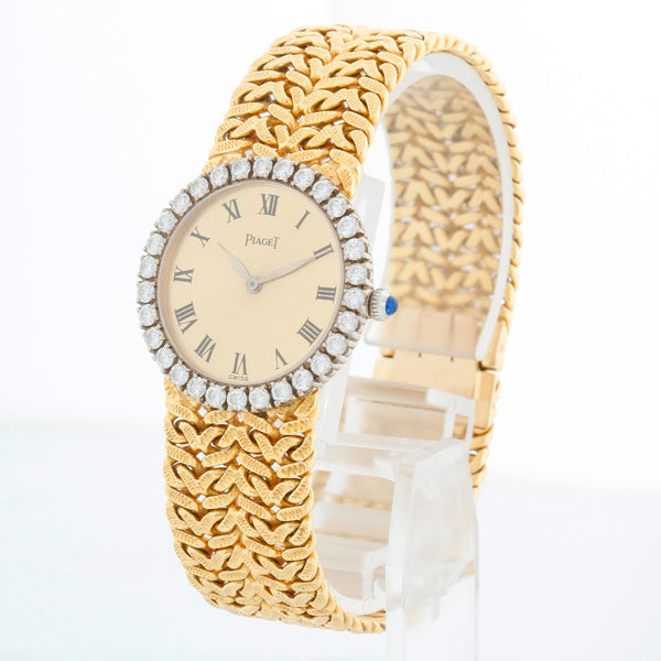 Ladies Vintage 18k Yellow Gold Piaget with Diamonds 9190