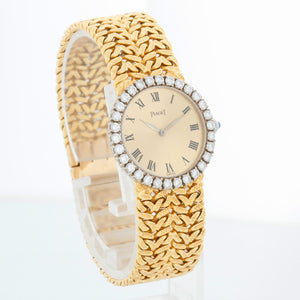 Ladies Vintage 18k Yellow Gold Piaget with Diamonds 9190